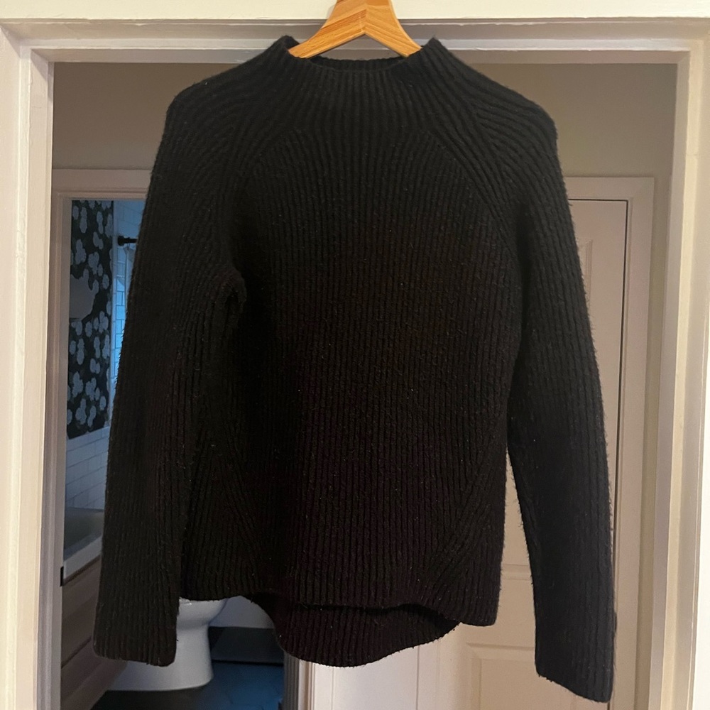 Madewell Ribbed Sweater with Mock Turtleneck